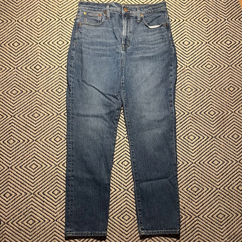 Madewell The Mid Rise Perfect Vintage Jeans Womens 30 Blue Straight Leg Denim